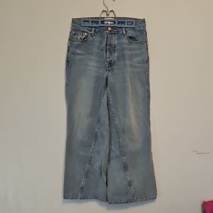 Ganni Light Blue Wide Leg Jeans